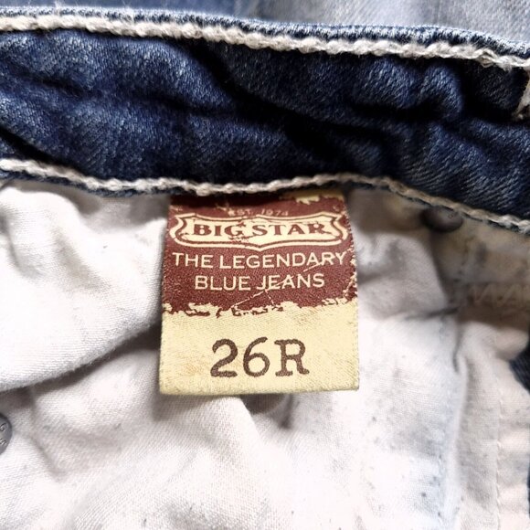 Big Star Liv Slim Bootcut Jeans Womens 26R Medium Wash Low Rise Stretch - Picture 9 of 10